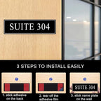 Custom Office Engraved Name Plate, Personalized Elegant Name Plates for Door or Wall Sign, Door Name Plate with Adhesive, Laser Engraving, 10 Colors Available (2.5" x 8")