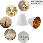 TAaMTYH small lamp shade chandelier shades set of 3，Fabric Lampshade for Wall Lamp，chandelier shades，small tadle lamps，For Cutting Edge bulbs, Clip-on Fitter Lampshade，3" X 6" X 5"