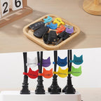 Trilancer Cord Labels Cable Label, Multicolored Handwriting Cord Tags - Kitty Head Shape Tags for Organizing Wires and Identification, Reusable with Multiple Uses - 32 PCS