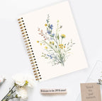 JWVK Vintage Wild Flower Spiral Notebook, Rustic Floral Botanical Notebooks for Note Taking, Cottagecore Wildflower Journal for Writing, Aesthetic Journal Journaling, 5.5x8.3 Inch