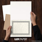 LUXPaper 9.5" x 12" Certificate Holders | White Linen | 100lb. Cover | 250 Qty
