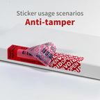ChtepTamper 100 Pieces Total Transfer Tamper-Evident Stickers Security Labels Great for Goods Shipping,Exchange of Agency Files, Privacy Protection or More(Serial Number 1 * 3.54inches Red)
