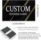 Custom Business Cards - 300gsm Matte Paper Waterproof Front & Back Printed 3.5x2 inch Customizable Logo/Text/QR Code 100/200/500/1000/2000 Pcs