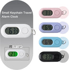 Small Glass Desk Whiteboard Dry-Erase Board with Clock, Small Travel Clock Keychain with Desk Notepad, Time Table Whiteboard for Desk Digital LED Light Display, 8x6 in with Accessories, White