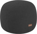 MeMoreCool Round Pouf Ottoman – 20x20x15 Inch Stuffed Footrest with Foam Filling, Dark Grey Small Circle Footstool for Living Room | Soft Teddy Fleece Cover | Washable Compact Floor Pouf