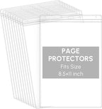 10 Pcs Heavy Duty Sheet Protector 8.5 x 11 Inch Job Ticket Holder Waterproof Resealable Zip Page Wall Sign Holder Clear Dry Erase Document Sleeve Magazine Protector Vertical(13.2 x 8.75 Inch)