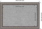 Amanti Art Grey Framed Magnetic Board 24x36 Large Vision Board for use with Magnets, 100% Metal Sheet to Display Items as Office Decor or for Home Organization in mudroom, Kitchen or Kids Room
