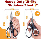 Kitchen Shears by Gidli - Liftime Replacement Warranty* - Includes Seafood Scissors As a Bonus - Heavy Duty Utility Stainless Steel All Purpose Ultra Sharp Scissors for Food/Cooking