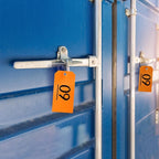 AmazonBasics 100pc Plastic Shipping Tags - BrieFcase Wires, Blank with Reinforcement Hole, Orange, 6 1/4" x 3 1/8" Durable Waterproof Hang Tags