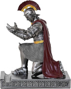 CYXStar Roman Praetorian Prefect Warrior Knight Pen Holder Desk Ornament Resin Praetorian Guard Mobile Phone Stand Desk Accessories and Organizer for Office with a Letter Opener (Iron)