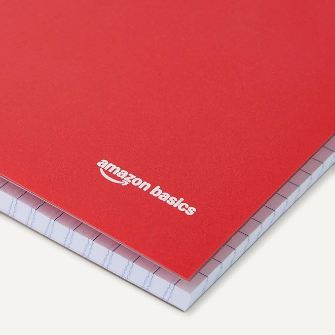 Amazon Basics 4x4 Graph Ruled Spiral Notebook, Poly Cover, 100 Sheets, 11" x 9", 3 pack
