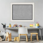 Amanti Art Silver Framed Magnetic Board 24x30 Medium Vision Board for use with Magnets, 100% Metal Sheet to Display Items as Office Decor or for Home Organization in mudroom, Kitchen or Kids Room