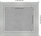 Amanti Art Silver Framed Magnetic Board 27x31 Medium Vision Board for use with Magnets, 100% Metal Sheet to Display Items as Office Decor or for Home Organization in mudroom, Kitchen or Kids Room