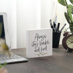 3 PCS Inspirational Wooden Box Signs for Home, Office, Desk Decor, Motivational Affirmations with Rustic Design for Living Room, Bedroom, Kitchen