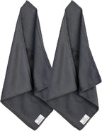 loukin 2 Pack Whiteboard Cleaning Cloth, Dry Erase Cleaning Cloth for Classroom, Home and Office Use, Reusable and Washable, Grey, 12" x 12"