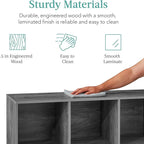 Best Choice Products 6-Cube Storage Organizer, 13.5in Shelf Opening, Bookcase, Display Shelf, Customizable w/ 3 Removable Back Panels – Dark Gray