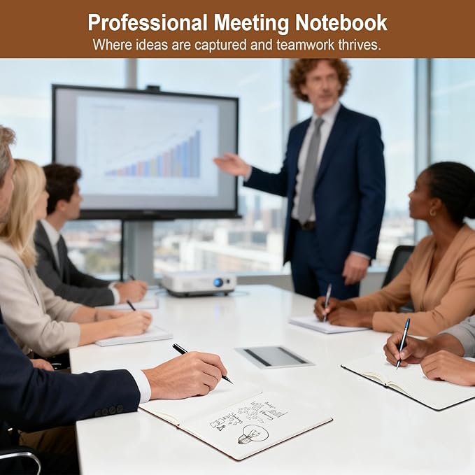ViVin Lined Journal Notebooks for Work,192 Pages,Medium 5.5 x 8.3 inch,College Ruled,A5 Hardcover Journaling Notebooks for Writing,8 Pack Bulk,Dark Colored Series