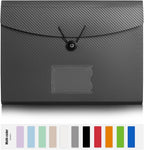 Nicfaec Expanding File Folder, 13 Pockets, Grey, Polypropylene