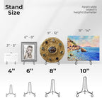 TR-LIFE 4 Pack Plate Stands for Display - 10 Inch Plate Holder Display Stand + Metal Easel Stand for Picture Frame, Decorative Plates, Book, Photo, Collectibles (4 Pack)