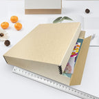 Lineco Museum Archival Storage Box, 17.75x22.75x3 in. Drop Front Design. Acid-Free with Metal Edge. Organize Photos, Pictures, Prints, Documents, Crafts, DIY. Tan, 2 Pack