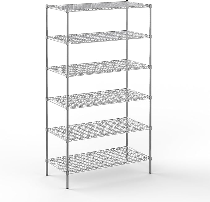 Regal Altair 24" Deep x 48" Wide x 86" Height Wire Shelving Kit | 6-Tier | NSF Commercial Storage Rack Unit