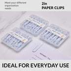 NEEWAY Colorful Large Paper Clips, 2 Inch Jumbo Paper Clips, 150 Count, 3 Pack of 50 (White)