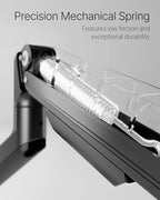 monTEK Deluxe Monitor Arm with USB A/C up to 40 Inch Holds 26.4 lbs Curved Screens Aluminum Fully Motion Single Monitor Stand with Clamp/Grommet, Quick Release Plate,75/100mm VESA, MA1008UCBK