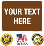 Custom Sign, Personalized Metal Signs, Customize for Business, Workplace, Home, Airbnb, Delivery Brown Signs, 18x24 Inches, Rust Free .063 Aluminum, Fade Resistant, Made in USA by Sigo Signs