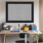 Amanti Art Black Framed Magnetic Board 25x33 Medium Vision Board for use with Magnets, 100% Metal Sheet to Display Items as Office Decor or for Home Organization in mudroom, Kitchen or Kids Room