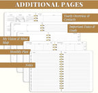 2026 Planner 8.5 x 11, Large Weekly Monthly Planners with Tabs, A4 Spiral Bound Daily Calendar 2026 Planner, 12 Month Agenda from Jan. to Dec., Flexible Cover Appointment Book(Black Gold Flower)