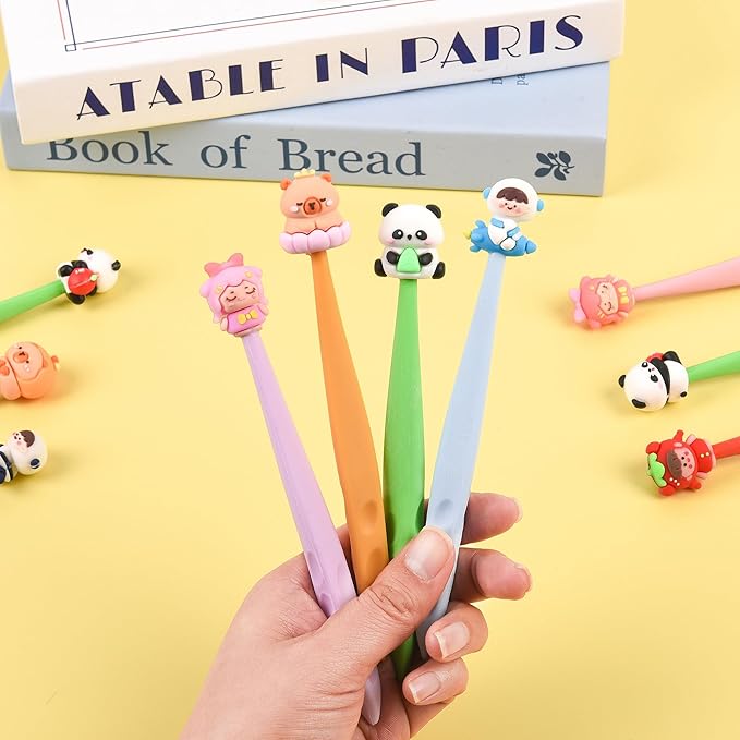 24 Pcs Cute Retractable Eraser for Pencils Cute School Supplies Kawaii Erasers for Kids Fun Cartoon Erasers Back to School Supplies Kid Party Favors Gift (Style 6)