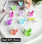 24 Pcs Thumb Tacks,Cute Push Pins,Colorful Decorative Pins,Mouse Tacks,for Bulletin Board,Cork Board,Class Decor Office or Home (24 Pcs - Gradient)