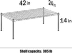 Regal Altair 24" Deep x 42" Wide x 14" Height Wire Shelving Kit | 1-Tier | NSF Commercial Storage Rack Unit