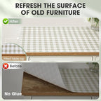 ALIUNI Drawer and Shelf Liner, Non-Slip Kitchen Cabinet Liners Non-Adhesive Thick Strong Grip Waterproof Washable Mats Protect Dresser Shelves Cupboard Bathroom Cabinets, Yellow Plaid, 24 in X 10 FT