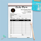 Custom Invoice Book in 3-Part /2-Part Receipt Book with Carbon Copies Personalized Carbonless Service Invoice Form Books Sales Order Book with Company Name Logo Address,B-Order Form Book