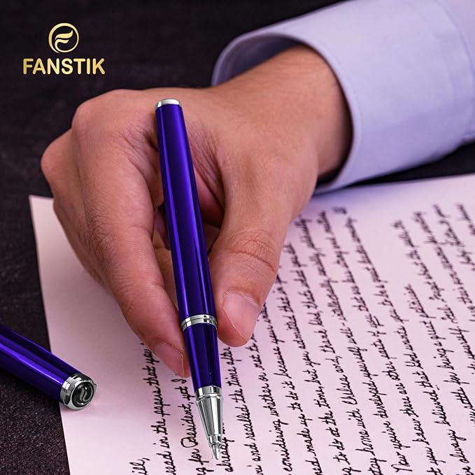 FANSTIK Customized Luxury Rollerball pen, fancy gift set for women, Professional executive pen gift set for men and Woman (B Lux RollerBall Set)