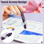 Zonon 12 Pcs Inspirational Pens Bulk Funny Ballpoint Pen with Stylus Tip Motivational Gifts for Valentine's Day Teacher Coworkers Nurse School Office Supplies(Dark Purple,Motivational Style)