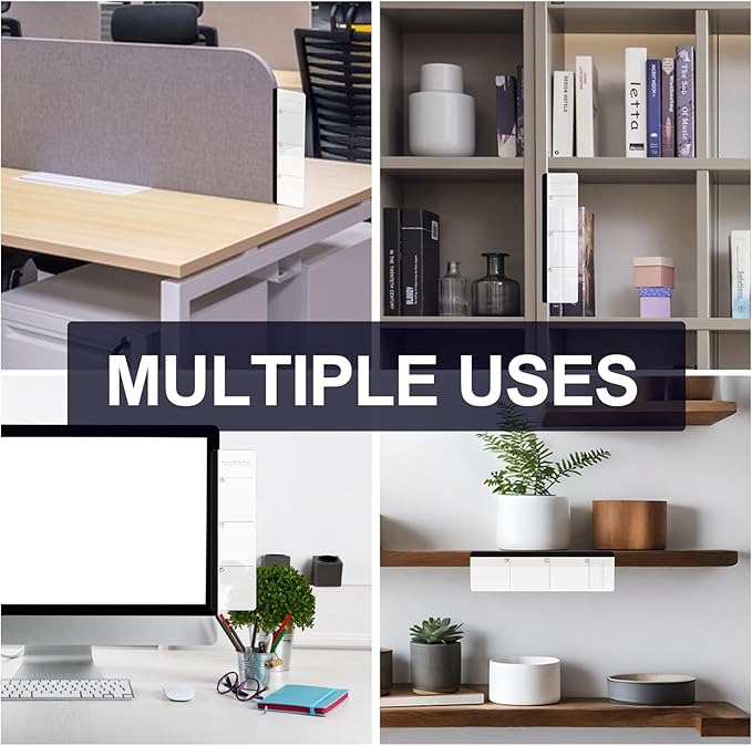 Office Desk Accessories 2pcs Computer Message Board Monitor Memo Board Office Supplies for Women Men Computer Sticky Note Holder with Functional Areas for Office Home Work Desk