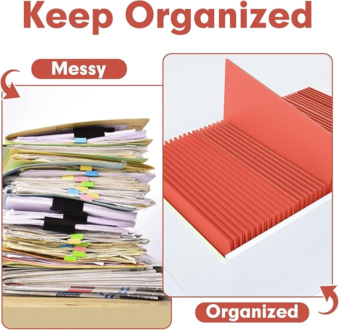 Two Pocket Folders, PANDRI 30 Pack 2 Pocket Folders, Letter Size Paper File Folder for School Office Home Business, Red
