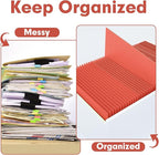 Two Pocket Folders, PANDRI 30 Pack 2 Pocket Folders, Letter Size Paper File Folder for School Office Home Business, Red