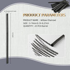 Trzzyan 25 PCS Willow Charcoal Sticks, Ideal for Artists, Beginners, Students, Perfect for Sketching, Drawing, Shading, and Fine Art, 5.7 Inches Long, 2-4,4-5,5-7,7-9 (5-7)