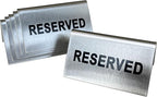 Reserved Table Signs Tent Table Sign Stainless Steel For Wedding Restaurants Ceremony 4x2.4 Inch 6 Packs