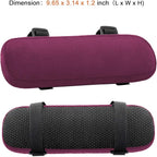 MOSISO Chair Armrest Pads (2 Pack), Memory Foam Home/Office Chair Arm Rest Covers Comfy Computer Gaming Elbow Cushion Removable Washable Elbow Support Forearm Pressure Relief, Wine Red