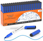 Shuttle Art Blue Dry Erase Markers, 60 Pack Magnetic Whiteboard Markers with Erase,Fine Point Dry Erase Markers Perfect For Writing on Whiteboards, Dry-Erase Boards,Mirrors for School Office Home
