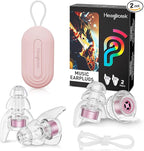 Hearprotek Concert Ear Plugs, 2Pairs Reusable high Fidelity Musician Ear Plugs for Concerts Loud Music-Noise Reduction Ear Protection earplugs for Rave,Festival,Music,Tinnitus Relief