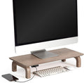 Anji Mountain Monitor Stand - Desktop Organizer & Laptop Riser, Ergonomic Monitor Riser, Space-Saving Monitor Stand for Desk, Durable Construction, Easy Assembly, Ideal for Home & Office,Biscotti