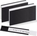 Realth C Channel Magnetic Label Holders 30 Pack 0.78" x 4" - Magnetic Name Plate for Shelving, Storage Bins, Classroom, Office, Library, Supermarket