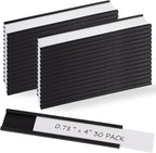 Realth C Channel Magnetic Label Holders 30 Pack 0.78" x 4" - Magnetic Name Plate for Shelving, Storage Bins, Classroom, Office, Library, Supermarket