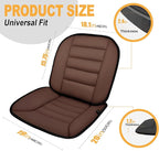 kingphenix Car Seat Cushion with Lumbar Support Pillow: Enhanced Comfort Memory Foam Design for Pain Relief, Ideal for Drivers and Office Use - Ergonomic Lumbar Comfort for Long Sitting - Brown
