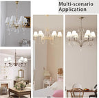 TAaMTYH small lamp shade chandelier shades set of 6，Fabric Lampshade for Wall Lamp，chandelier shades，small table lamps，For Cutting Edge bulbs, Clip-on Fitter Lampshade，3" X 6" X 5"